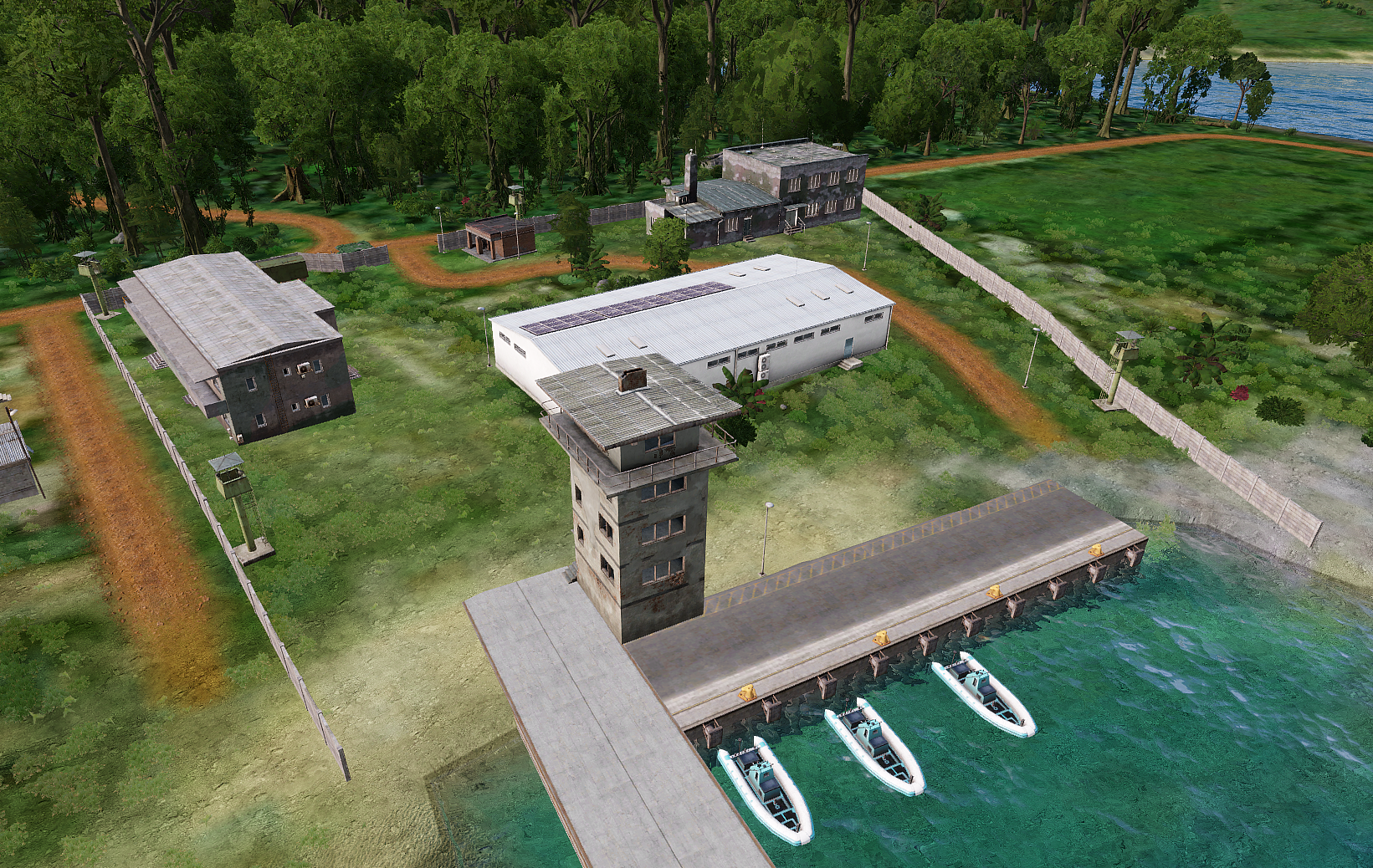 Port (Banquero action) - Green building on the right