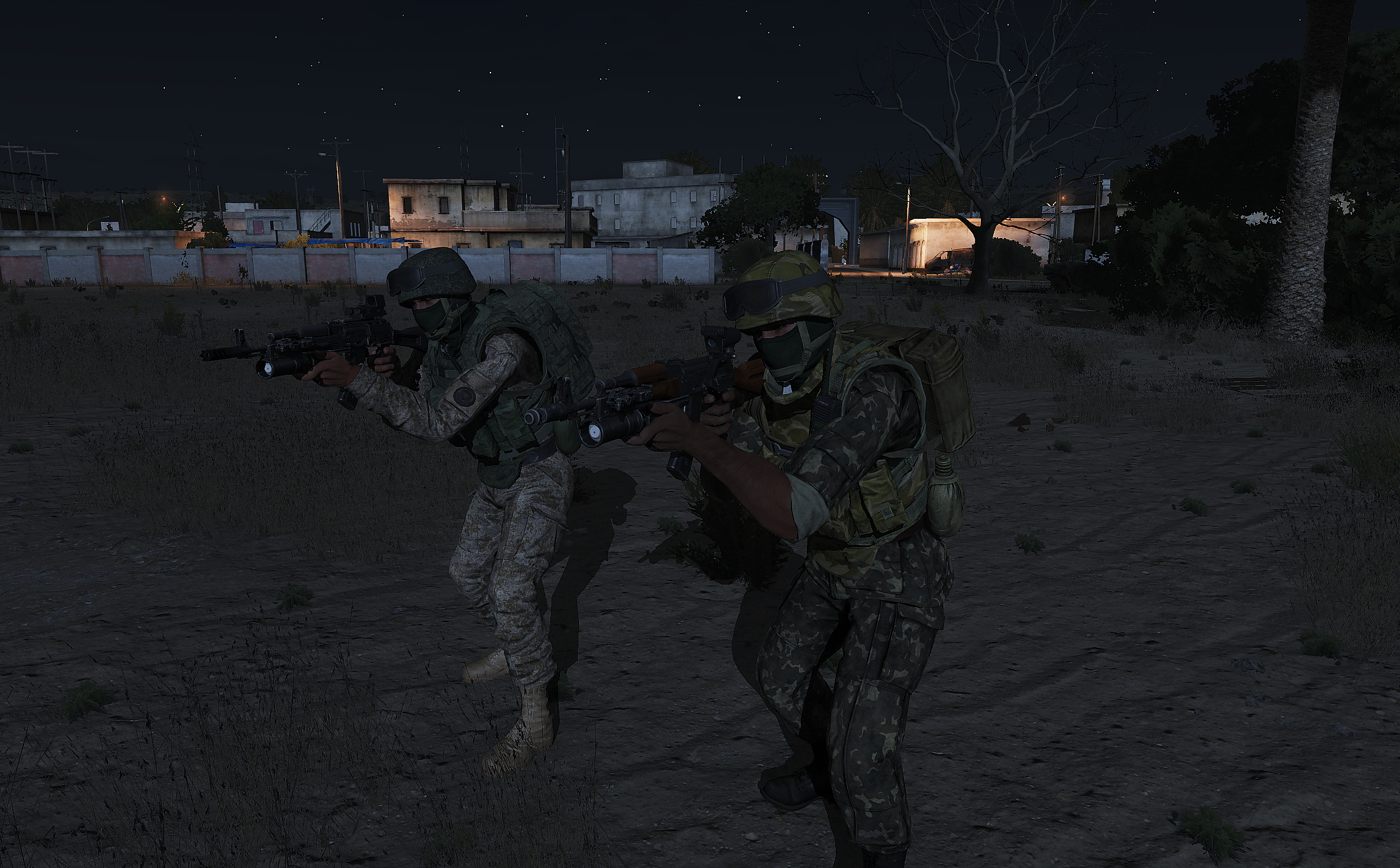 Uniforms: Redfor on the left - Bluefor on the right